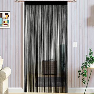 Taiyuhomes Rideau De Porte Rideau Porte Fenetre Rideau Anti Mouches pour Porte Exterieur Moustiquaire Rideaux Rideau Anti Mouche Exterieur Cloison De Séparation De Pièces (Noir, 90x245cm(35x96)) (William Taiyu, neuf)