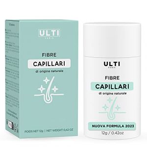 Ulti Paris Poudre densifiante cheveux - 12g - fibre capillaire naturelle (blanc white) I Poudre cheveux homme I Contour cheveux homme & poudre densifiante cheveux femme (Ulti Paris, neuf)