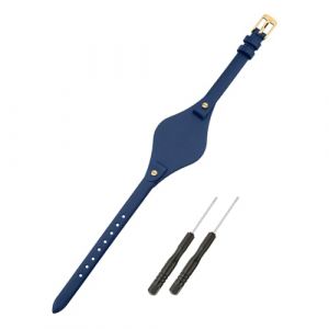 SANDEIN Bracelet de montre compatible avec Fossil - Bracelet de montre en cuir souple de 8 mm pour femme - Pour Fossil ES3077 ES3148 ES3262 et ES4119 ES4176 (bleu foncé + boucle dorée) (YONGZHUFFF, neuf)