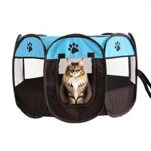 Parc Chaton Pliable 73 x 73 x 43 cm, Parc a Chat Chiot pour Animaux de Compagnie Int&eacute;rieur et ext&eacute;rieur (EUBSWA-FR, neuf)