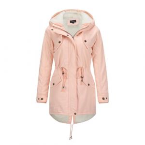 YYNUDA Manteau Femme d'hiver Chaud Parka Mi-longue Veste d'hiver Blouson &agrave; Capuche &eacute;pais Fourrure Blouson avec Capuche Grande Taille Rose 4XL (YYNUDA Store, neuf)