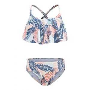 Aisyee Bikini Enfant Fille Maillot Deux Pieces Fille Maillot de Bain hawaïen Fleuri Fille Maillot de Bain de Plage Maillot de Bain Fille 13 14 Ans (ZhouKe Maoyi, neuf)