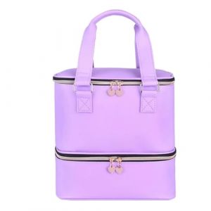 Rangement Vernis A Ongle,Rangement Onglerie Trousse de rangement for vernis &agrave; ongles, trousse huiles essentielles, soins cosm&eacute;tiques portable, bo&icirc;te outils des, double couche, 30 compartiments (xinnruishangmaohang, neuf)