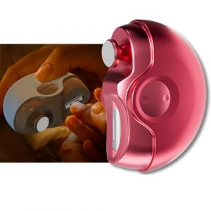Coupe Ongle Electrique Adulte, Coupe Ongles Electrique pour Ongles Durs des Pieds pour Personnes &Acirc;g&eacute;es, 2 en 1 Coupe-ongles &Eacute;lectrique Automatique avec Polissage avec Lumi&egrave;re LED(Red) (QiBinJiDianSheBei, neuf)