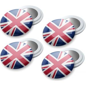 VERY IMPORTANT RUNNER - Lot de 4 aimants de sport avec sac imperm&eacute;able - Aimants de maintien dorsales pour course &agrave; pied et triathlon 18 mm - Maintien s&ucirc;r sans trous dans les v&ecirc;tements - Drapeau (VERY IMPORTANT RUNNER, neuf)