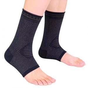 Ailah Chevillere de Maintien Sport Flytex Cheville Noir (Paire), Chevillere Entorse avec Soutien Tendon d'Achille, Id&eacute;al Tendinite Tendon Achille (JieKaiJuBao, neuf)