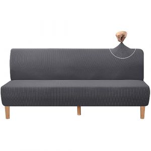 Granbest Housse de canapé futon super douce sans bras pour chien et chat - Antidérapante - Sans accoudoirs - Pour le salon - Protection des meubles (futon, gris) (Granbest Shop, neuf)
