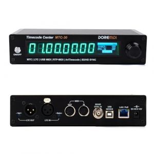 DOREMiDi Timecode Center MTC-30 prend en charge le convertisseur de g&eacute;n&eacute;rateur de lecteur de code temporel SMPTE LTC ArtTimeCode RTP-MIDI MMC PoE (MTC-30) (DRMD-LLC, neuf)