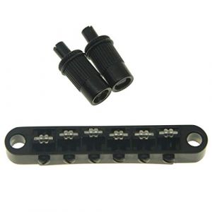 Dopro Chevalet Tune-O-Matic pour guitare Epiphone Les Paul, SG, Dot, Bigsby avec tiges filetées M8 Noir (Dopro E-commerce, neuf)