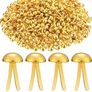 YAOYYG 200 Pi&egrave;ces Attaches Parisiennes, M&eacute;tal Ronde Brads, Attache Parisienne Scrapbooking, pour Scrapbooking Clips de Lettres D&eacute;corations Artisanales (Or) (PuSaSenJunKe, neuf)