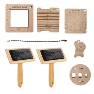 Lot de 8 brosses à cards en laine pour table de mixage en laine - Peigne en laine avec poignée lisse 8 pièces | Brosse à fil professionnelle, planche à mélanger en laine pour prendre soin des animaux (binratolre, neuf)