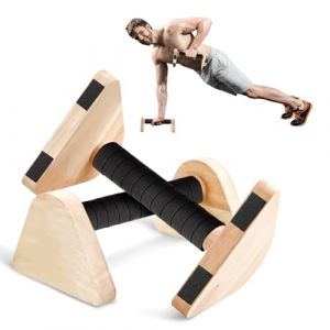 shallyong Parallettes, Push Up Bar Fitness, 2 Poignées de Pompes en Bois Antidérapantes, Parallettes Calisthenics, Equipement Cardio pour Appuis Renversés et Pompes, Capacité Charge 200kg (FANGZHENQIN LIMITED, neuf)