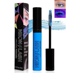 Mascara &agrave; Paillettes UV Fluo, Volume et Longueur, 1 Pi&egrave;ce Bleu Imperm&eacute;able, Voluming Eyelash, Non Agglom&eacute;rant, Longue Dur&eacute;e, Anti-Salissures, Pour Halloween, Spectacles sur Sc&egrave;ne-05 (GZST-EU, neuf)