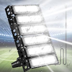 Spolehli Projecteur de stade LED 300W 39000lm 6500K Stadium Flood Light IP66 étanche AC100-265V pour stade, aire de jeux, quai, place, éclairage de zone extérieure (Spolehli EU, neuf)