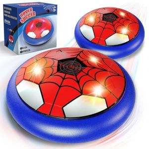 POPERFUN Air Power Football avec Lumières LED, Ballon de Foot Aéroglisseur Jouets pour Garcons et Filles de 3-12 Ans, Hover Soccer Ball Intérieur Extérieur Enfants Cadeaux d'anniversaire et de Noël (Quliri OÜ, neuf)