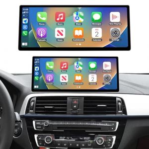 Ninetom Autoradio de 12,3 Pouces, CarPlay/Android Auto/Mirrorlink/GPS pour BMW Evo s&eacute;ries 1/2 F20/F21 (2017-2019) F23 Convertible (2017-2019), autoradio &agrave; &eacute;cran Tactile, Navigation GPS pour Voiture (Ninetom, neuf)