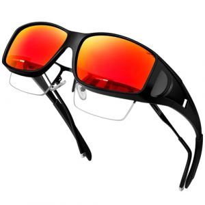 KANASTAL Surlunettes de Soleil Polaris&eacute;es pour Homme et Femme Lunettes de Soleil Orange Miroir pour Cyclisme Tennis V&eacute;lo Moto (kanastal, neuf)