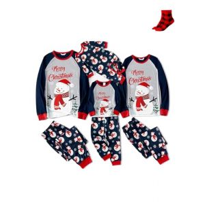 PatPat Pyjama Assorti Famille de No&euml;l Ensembles de Pyjama pour Couple, Enfant et B&eacute;b&eacute;, Combinaison Pyjama Femme et Homme Hiver, Pyjama de No&euml;l Familial avec Motif P&egrave;re No&euml;l, Pyjama Femme et Homme (PATPAT STORE EU, neuf)