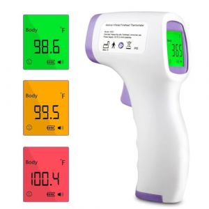 Lvozize Thermomètre Frontal Adulte, Thermomètre Médicale Bébé Thermometre Infrarouge pour Enfant sans Contact pour la Fièvre Mesures Rapides et Précises, Alarme de Fièvre Tricolore (yuxigenglingdianzishangwuyouxiangongsi, neuf)