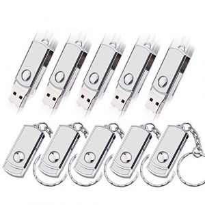 10 Pi&egrave;ces Cl&eacute; USB 64 GO Clef USB 64 GB Giga 3.0 Clefs USB Memory Stick Flash Drive USB 3.0 U Disque avec Pendentif Keychain pour PC/Ordinateur Portable (E.T. GmbH, neuf)