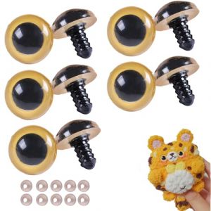 Yeux de s&eacute;curit&eacute; dor&eacute;s de 30mm, 10 pi&egrave;ces, avec rondelles, pour poup&eacute;es au Crochet et animaux en peluche, fabrication d'yeux s&eacute;curit&eacute; 30mm (ningbajqqW, neuf)