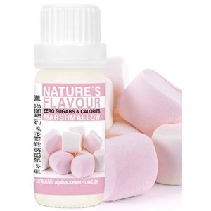 ALPHAPOWER FOOD Arôme alimentaire naturel guimauve - Marshmallow I liquide - gouttes aromatisantes et édulcorant sans sucre, 1x10ml goût délicieux, vegan liquid sweetener Flavour Drops, Flavdrops (ALPHAPOWER FOOD, neuf)