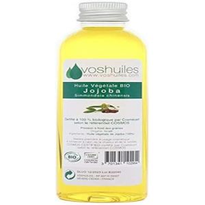 VOSHUILES - Huile Végétale de Jojoba COSMOS 50ml - Cosmétique Neutre- Légèrement Noisette - Soin Naturel pour Peau et Cheveux - Hydratant- Nourrissant- 100% Pur (VOSHUILES, neuf)