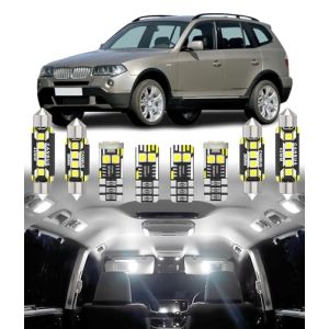 BMT xms Kit d'éclairage LED intérieur pour voiture - Remplacement pour BMW X3 E83 2003-2010, éclairage intérieur blanc 6000K, 15 pièces (BMTxms LED, neuf)