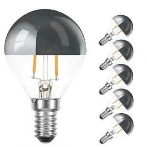 Filament LED goutte 2 W = 25 W E14 Miroir T&ecirc;te Argent Filament Blanc chaud, 2700K, E14, 2.00W, 230.00V (ncc-design, neuf)