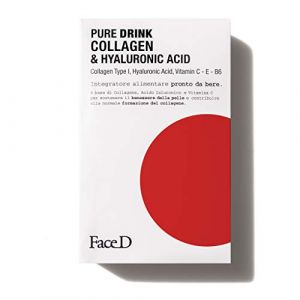 Face D - Pure Drink Complément Alimentaire en Sticks de Collagène et Acide Hyaluronique, 30 Sticks de 15 ml (HCS srl, neuf)