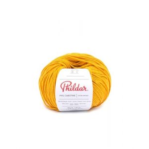 Phildar - Pelote de Laine Phil Cabotine - Laine &agrave; Tricoter - 45% COTON,55% ACRYLIQUE - Aiguille n&deg;3.5 - Couleur TOURNESOL (HAPPYWOOL, neuf)