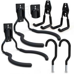 3-H Lot de 6 crochets muraux pour garage - Support mural pour débroussailleuse - Pour outils de jardin, débroussailleuse, outils électriques, échelle, vélo, chaise (IGLAMOUR STORE, neuf)
