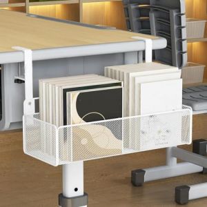 VINGAA Organiseur de fichiers &agrave; suspendre, pince sur tiroir de bureau, rangement lat&eacute;ral &agrave; suspendre, grande capacit&eacute; sous une table, magazine, documents, organiseur de bureau lat&eacute;ral en acier, facile (binyangkuajing, neuf)