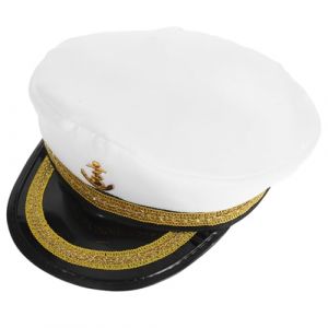 Healeved Chapeau de Capitaine avec Broderie Chapeau Marin Unisexe pour F&ecirc;te Cosplay et Voyage Accessoire Costume Sailor Hat pour Hommes et Femmes (Sonieg, neuf)