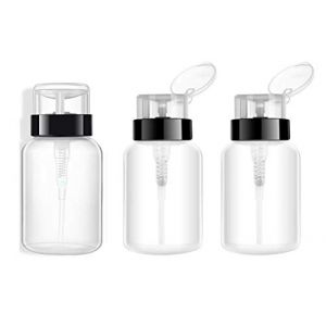 3 Pièces 200ml Distributeur de Pompe pour Dissolvant pour Vernis à Ongles Conteneur de Bouteille de Liquide de Dissolvant de Vernis à Ongles Vide pour Vernis à Ongles et Démaquillant (Econg, neuf)