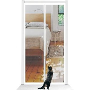 Barrière De Sécurité for Fenêtre De Balcon for Chats 80 X 200 Cm, Filet De Protection for Chat avec Ruban Adhésif, Filet De Fenêtre Anti-moustiques avec Fermeture Éclair (Color : White, Size : 130x2 (YAHRK OUTLET, neuf)