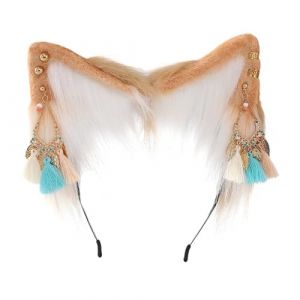 Cr&eacute;oles &agrave; cheveux en forme d'oreille de chat avec boucles d'oreilles ethniques pour cosplay et f&ecirc;te pour adolescents et adultes (Wcanla, neuf)