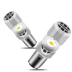 AURORIONCG BA20D Ampoules LED S2 Phares Moto 1200LM 10W pour S2 12V 35/35W Ampoules DC 9-80V (CGTech, neuf)