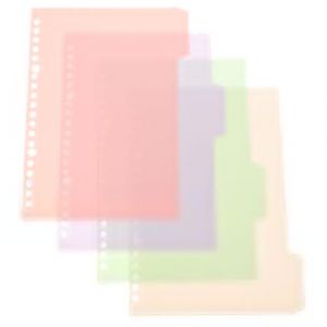 iplusmile Lot de 4 Intercalaires classeur A5: Intercalaire 4 Position S&eacute;parateurs Multicolores pour Classeur pour Accessoires Planner et Cahier Spirale,15,7cm&times;21,2cm (Cosy & U, neuf)