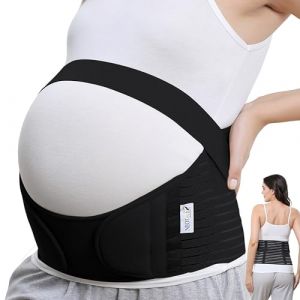 NEOtech Care Ceinture de grossesse de marque Support lombaire et soutien abdominal/abdomen, pour femme enceinte (Noire, Taille S) (NEOtech Care (EU), neuf)