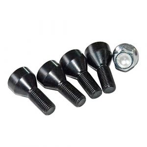 Bisenya 36136786419 Lot de boulons de roue M12 x 1,5 Compatible avec E81 E87 E82 E46 E90 E91 E92 E93 E60 E61 E63 E64 Z4 E85 E86 36131180882 36136764057 &eacute;crous de roue de s&eacute;curit&eacute; (JYT-TOP-STORE, neuf)