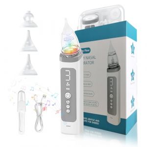 Mouche B&eacute;b&eacute; &Eacute;lectrique,Avec 3 R&eacute;glages d'Aspiration, 7 Modes d'&Eacute;clairage, De La Musique Et 3 Tailles d'Embouts En Silicone De Qualit&eacute; Alimentaire, Convient Aux Enfants &Acirc;g&eacute;s De 0 &agrave; 12 Ans (HONGCHEN-EU, neuf)