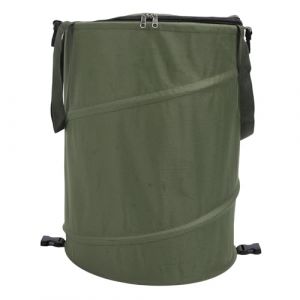 Poubelle Extérieure Canette avec Couvercle, Poubelle de Camping Peut être Porteuse à Ordures Portables en Plein Air 600D (Od Green) (Mateisy, neuf)