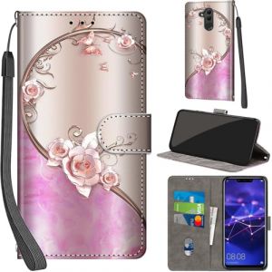 Coque pour Huawei Mate 20 Lite Cover [Housse en Cuir PU Premium] [Etui &agrave; Rabat] [Pochette de Portefeuille], &Eacute;tui de Protection pour Huawei Mate 20 Lite,Rose (TYLP BUSINESS, neuf)