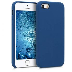 kwmobile Housse Compatible avec Apple iPhone SE (1.Gen 2016) / iPhone 5 / iPhone 5S Coque - Housse de téléphone Protection Souple en TPU Silicone - Bleu Marine (SX-Commerce, neuf)