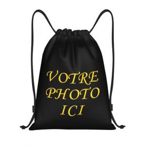ROHBVMN sac a dos personnalisable &ndash; Sac de sport homme et femme personnalis&eacute;e, sac &agrave; dos voyage, sac piscine, sac &agrave; cordon avec votre logo, id&eacute;al pour le sport, les entra&icirc;nements et les loisirs (Magasin sur Mesure 2025 Fr, neuf)