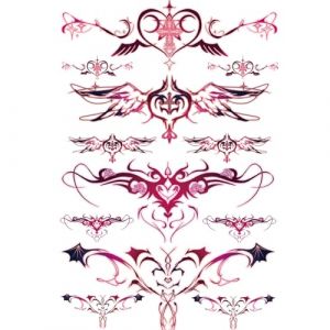 4 Feuilles Temporaire Tatouages Sexy Tatouages Femme, Fleurs Tatouages Temporaires Autocollant Filles Bras Cou Mains, Ephemere Faux Tatouages pour Adultes Hommes et Femmes, nobles et élégants (HsentimenH, neuf)