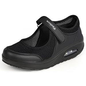 Chaussures orthopédiques pour Femmes，Mode Compensées Mary Janes pour Femme,Chaussures De Marche AntidéRapantes à Coussin d'air Femmes Minceur Chaussures LéGèRes RespirantesTaille 35-42eu (YMWL-EU, neuf)