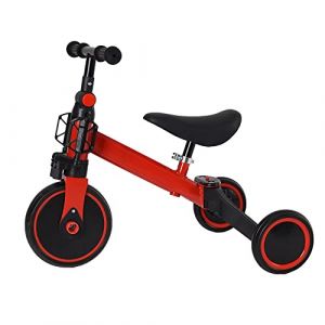 LANTUS Draisienne V&eacute;lo pour Enfant &agrave; partir de 1 an, Jouet avec 3 Roues pour V&eacute;lo b&eacute;b&eacute; de 12 &agrave; 36 Mois, Premier v&eacute;lo sans p&eacute;dales pour gar&ccedil;ons et Filles comme Cadeau d'anniversaire(Rouge) (Hechheu, neuf)