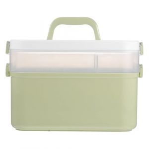 IWOWHERO Bo&icirc;te de Rangement pour Vernis &agrave; Ongles Grosse Taille Plastique PP Solide Compartiments Amovibles Poign&eacute;e Ergonomique &Eacute;tui Portable pour Accessoires Salon Manucure Bo&icirc;te de (Langeriy, neuf)